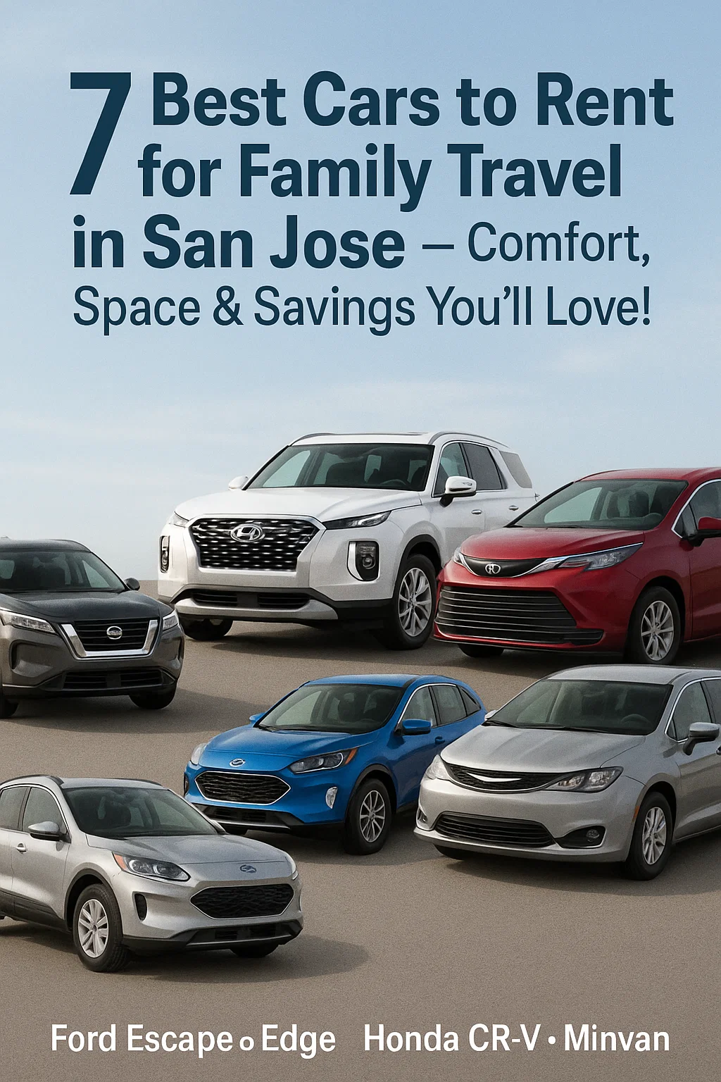 7 Best Cars to Rent for Family Travel in San Jose — Comfort, Space & Savings You’ll Love!