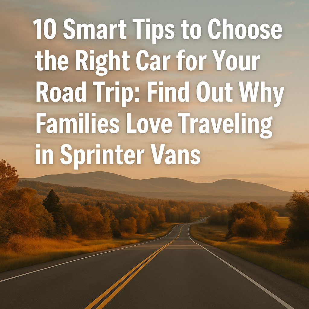 10 Smart Tips to Choose the Right Car for Your Road Trip: Find Out Why Families Love Traveling in Sprinter Vans