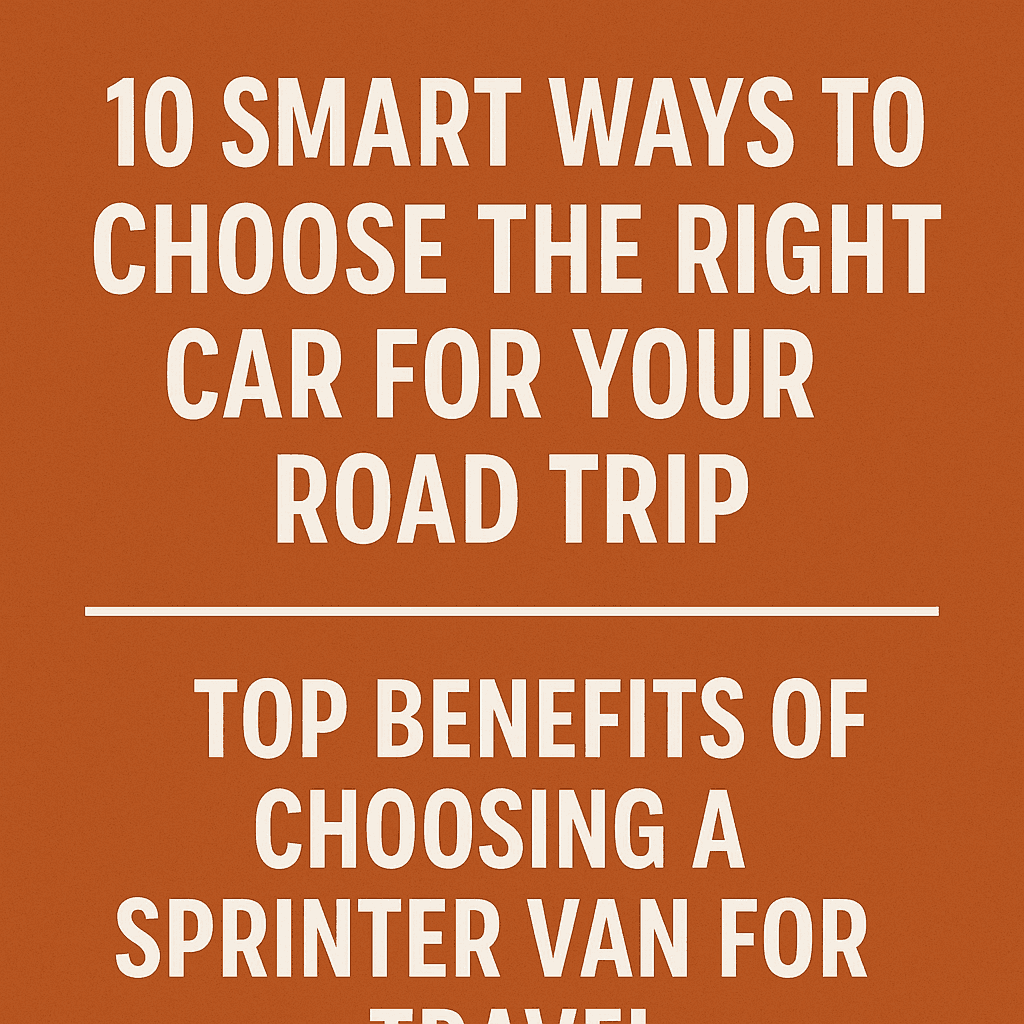 10 Smart Ways to Choose the Right Car for Your Road Trip: Top Benefits of Choosing a Sprinter Van for Trave