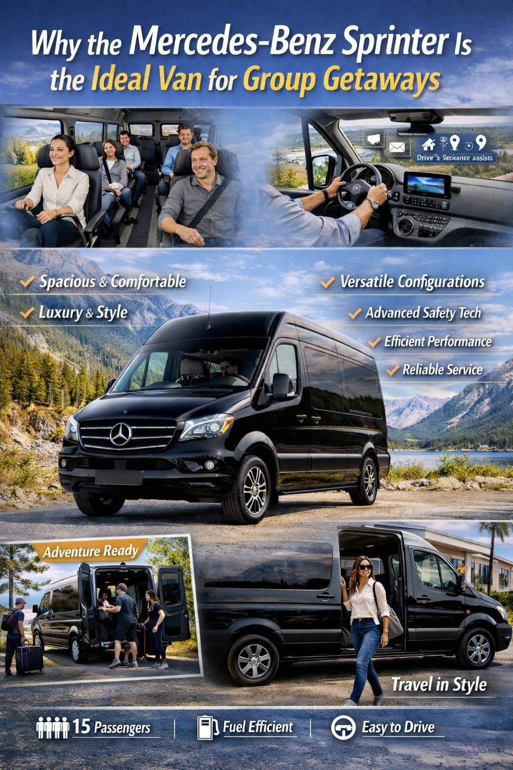 Why the Mercedes-Benz Sprinter Is the Ideal Van for Group Getaways