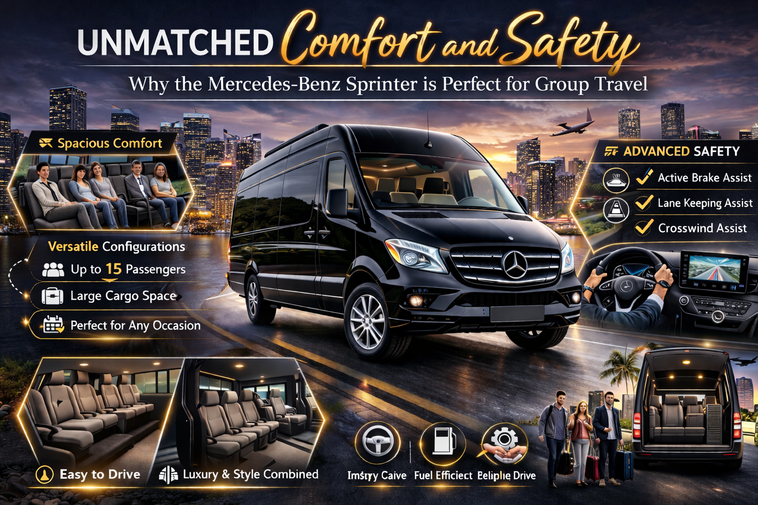 Unmatched Comfort and Safety: Why the Mercedes-Benz Sprinter is Perfect for Group Travel
