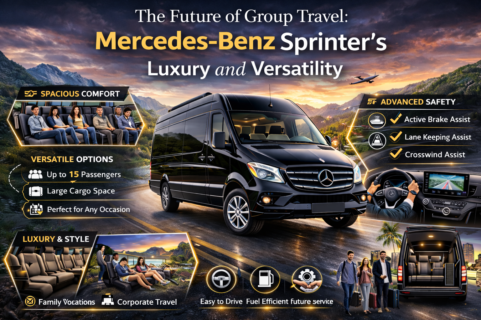 The Future of Group Travel: Mercedes-Benz Sprinter’s Luxury and Versatility