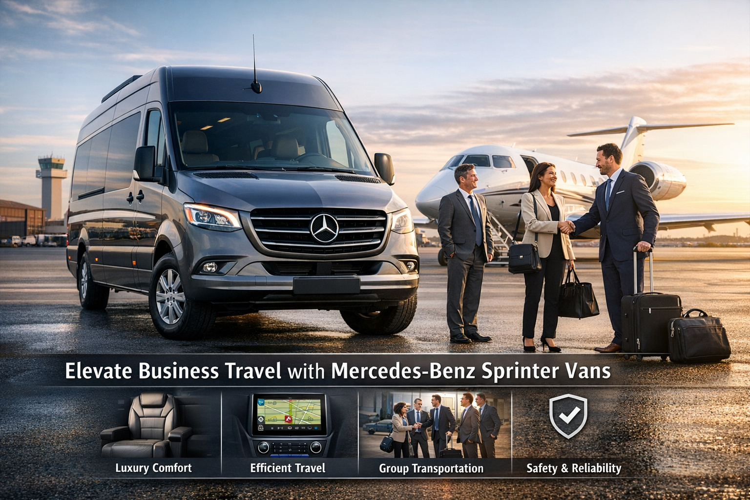 Elevate Business Travel with Mercedes-Benz Sprinter Vans
