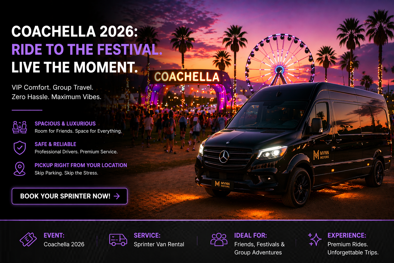 Coachella 2026: Travel in Style with MVNN Motors