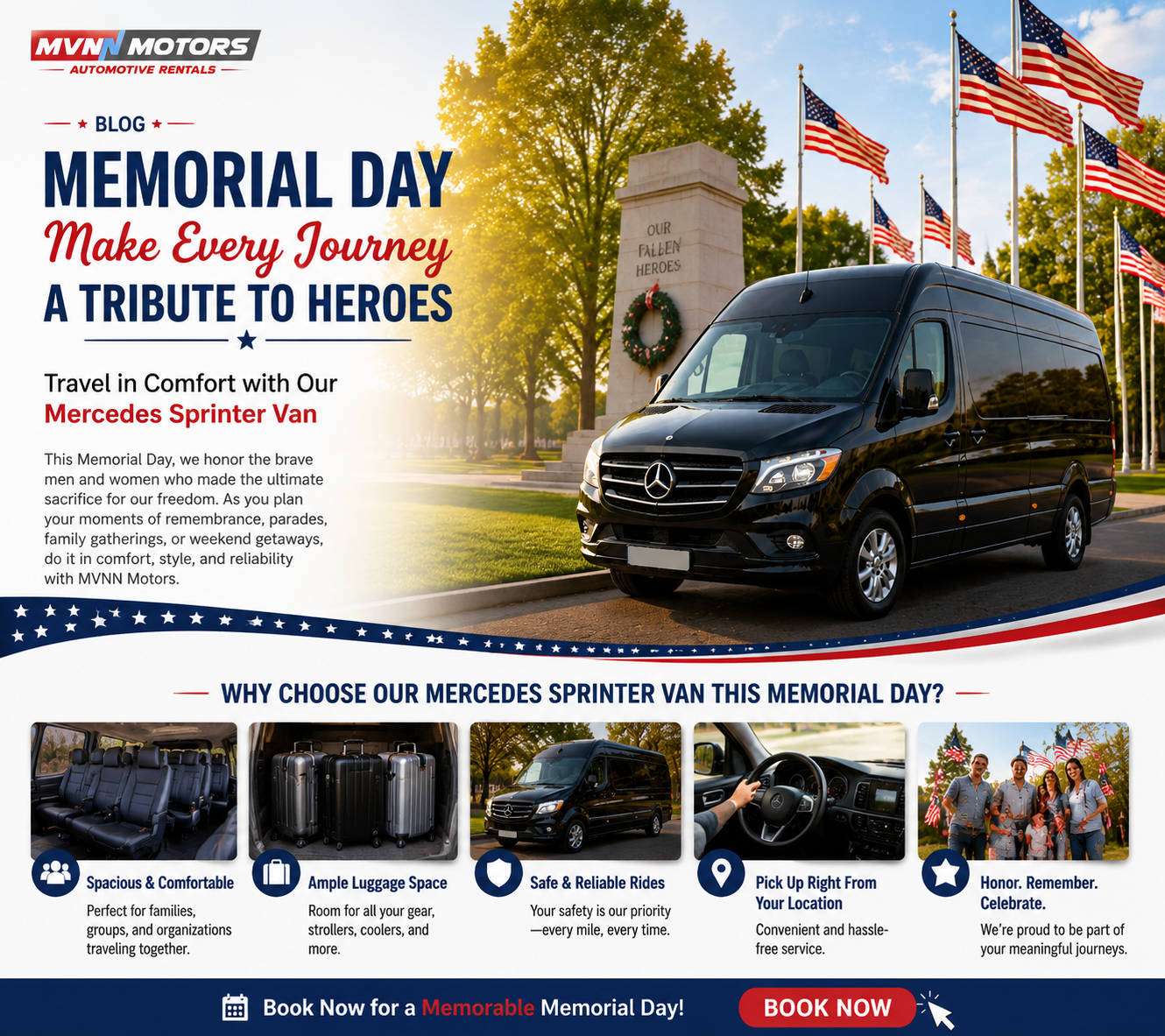 Celebrate Memorial Day in Style with a Mercedes Sprinter Van