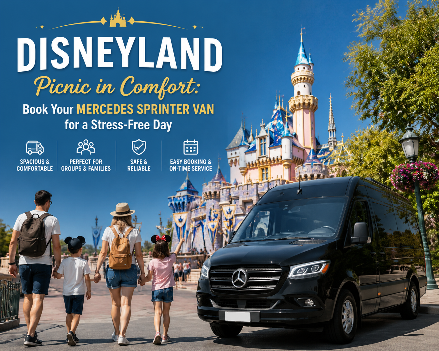 Disneyland Picnic in Comfort: Book Your Mercedes Sprinter Van for a Stress-Free Day