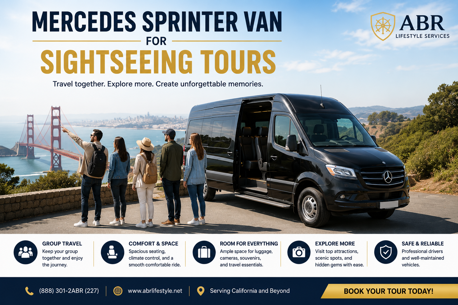 Mercedes Sprinter Van for Sightseeing Tours