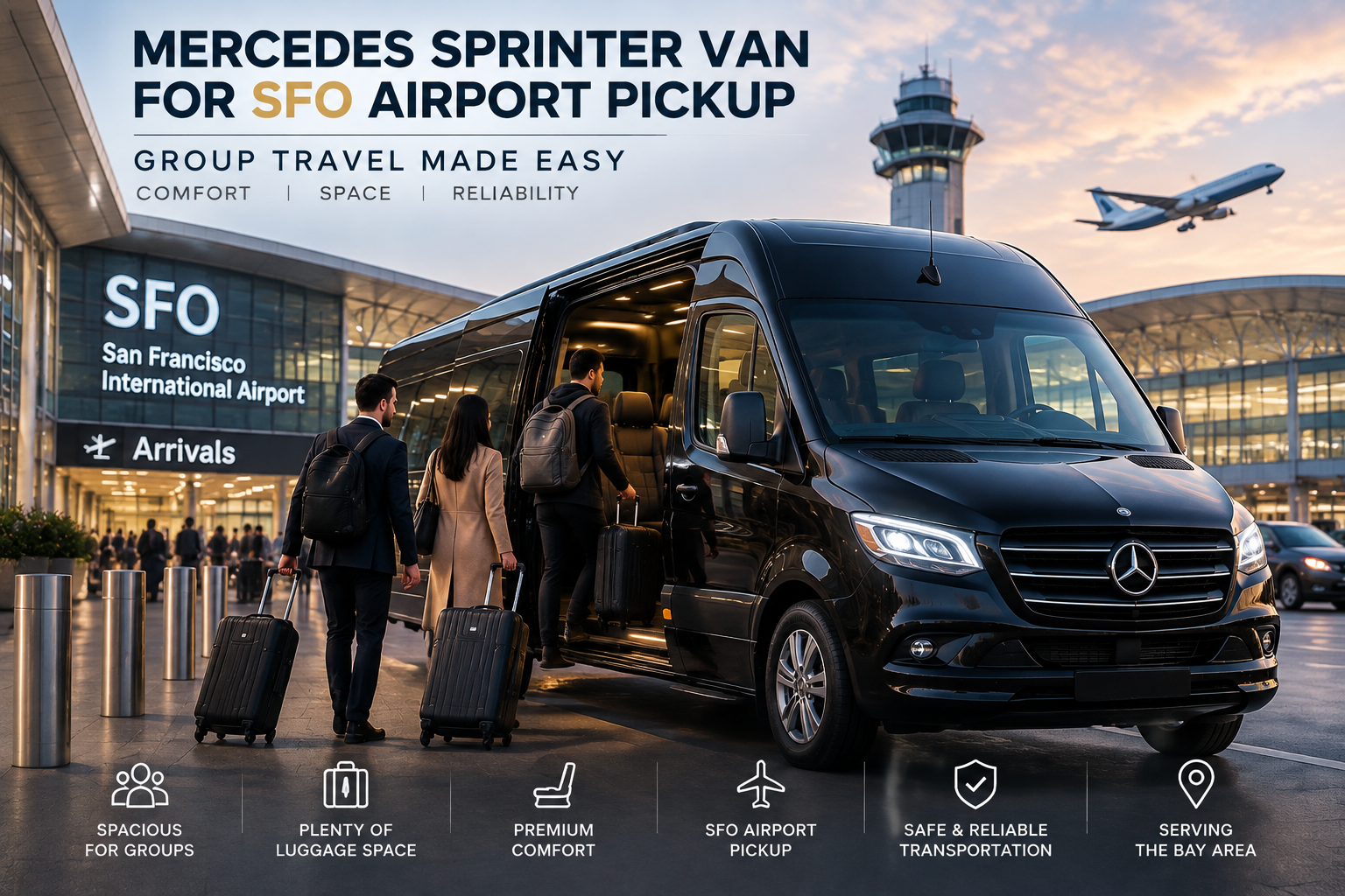 Mercedes Sprinter Van for SFO Airport Pickup
