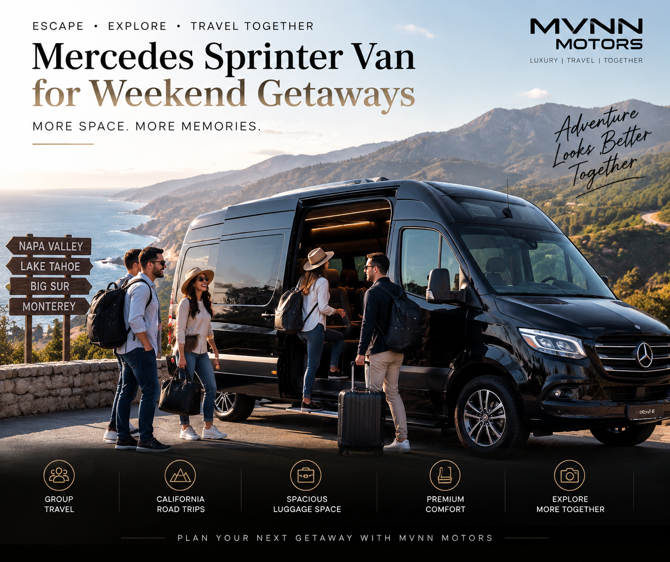 Mercedes Sprinter Van for Weekend Getaways